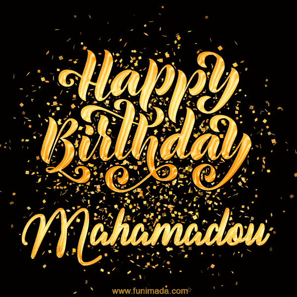 Happy Birthday Card for Mahamadou - Download GIF and Send for Free