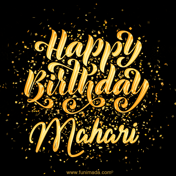 Happy Birthday Card for Mahari - Download GIF and Send for Free