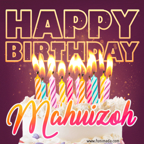 Mahuizoh - Animated Happy Birthday Cake GIF Image for WhatsApp