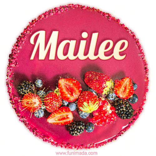 Happy Birthday Cake with Name Mailee - Free Download