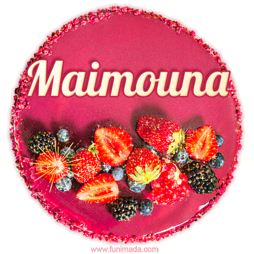 Happy Birthday Cake with Name Maimouna - Free Download