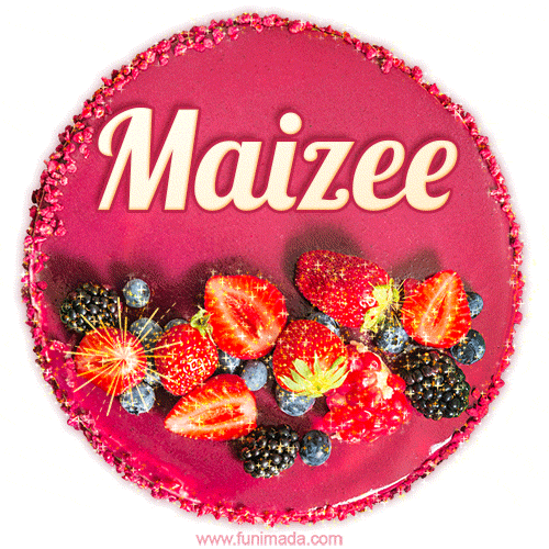 Happy Birthday Cake with Name Maizee - Free Download