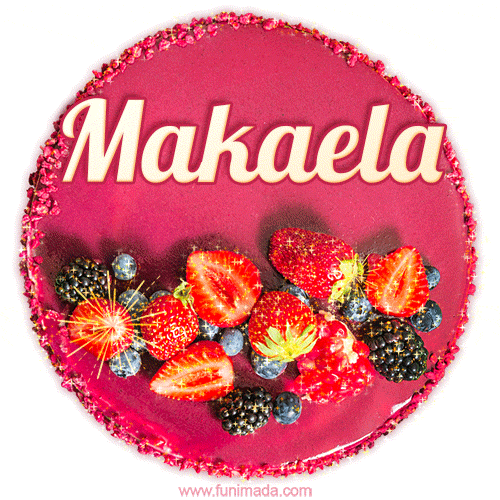 Happy Birthday Cake with Name Makaela - Free Download