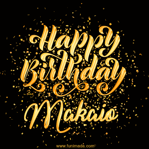 Happy Birthday Card for Makaio - Download GIF and Send for Free