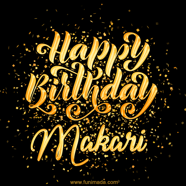 Happy Birthday Card for Makari - Download GIF and Send for Free