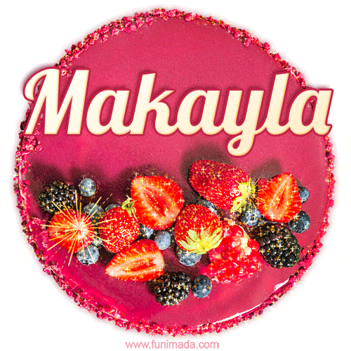 Happy Birthday Cake with Name Makayla - Free Download