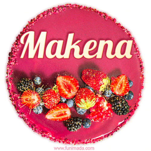 Happy Birthday Cake with Name Makena - Free Download