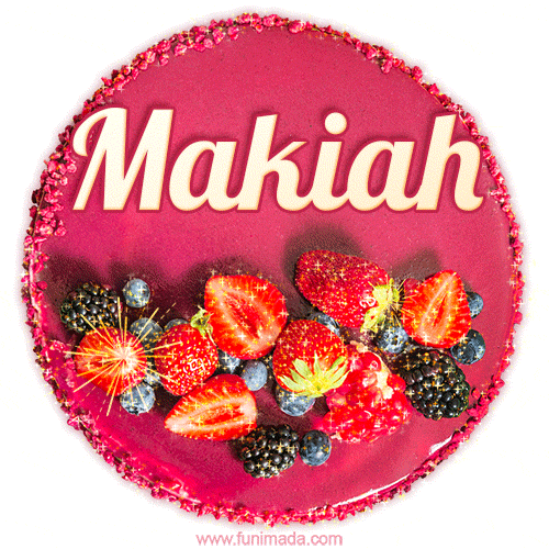 Happy Birthday Cake with Name Makiah - Free Download