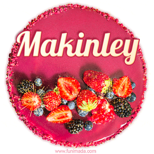 Happy Birthday Cake with Name Makinley - Free Download