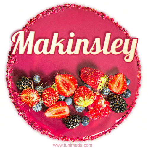 Happy Birthday Cake with Name Makinsley - Free Download