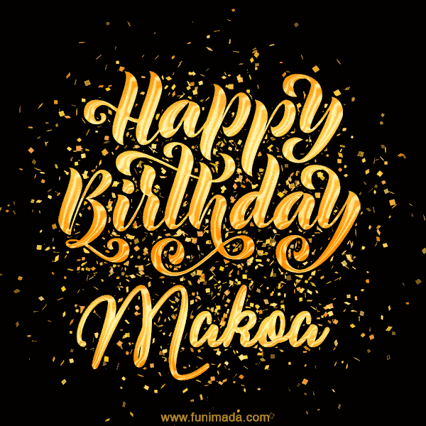 Happy Birthday Card for Makoa - Download GIF and Send for Free