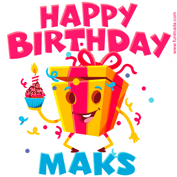 Funny Happy Birthday Maks GIF