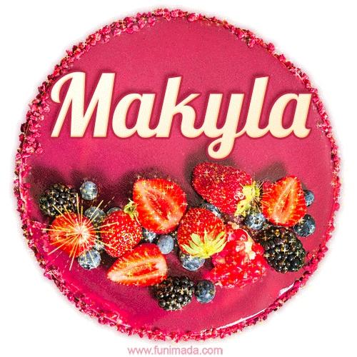 Happy Birthday Cake with Name Makyla - Free Download
