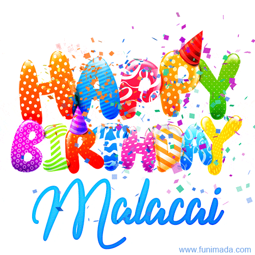 Happy Birthday Malacai - Creative Personalized GIF With Name