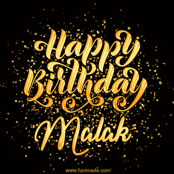 Happy Birthday Card for Malak - Download GIF and Send for Free