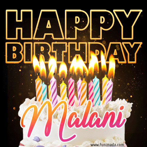 Malani - Animated Happy Birthday Cake GIF Image for WhatsApp