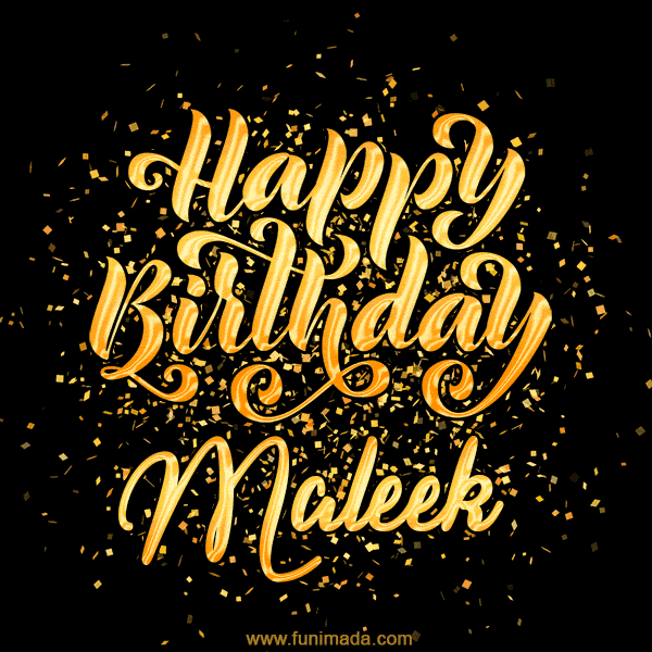 Happy Birthday Card for Maleek - Download GIF and Send for Free