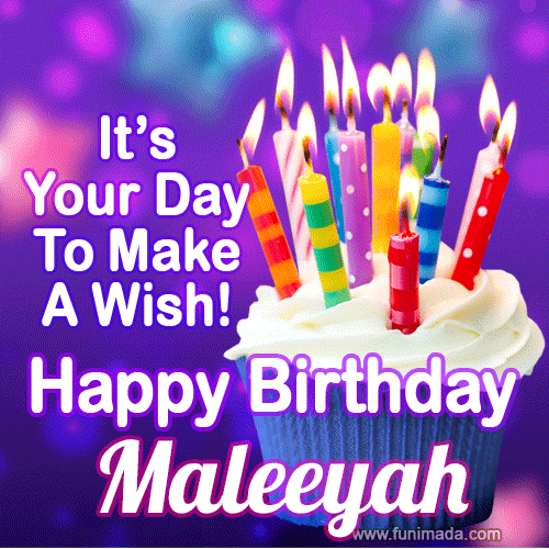 It's Your Day To Make A Wish! Happy Birthday Maleeyah!
