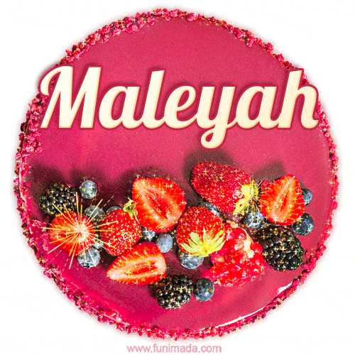 Happy Birthday Cake with Name Maleyah - Free Download