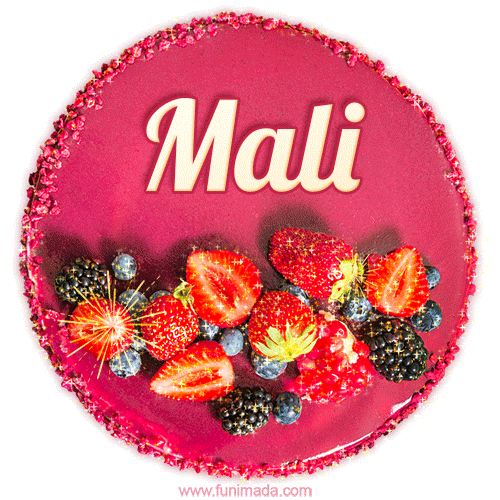 Happy Birthday Cake with Name Mali - Free Download