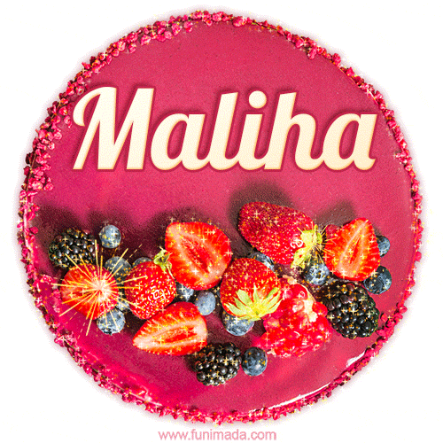 Happy Birthday Cake with Name Maliha - Free Download