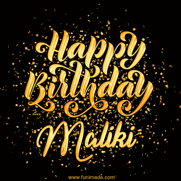 Happy Birthday Card for Maliki - Download GIF and Send for Free