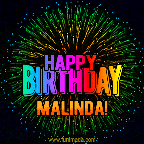 New Bursting with Colors Happy Birthday Malinda GIF and Video with Music
