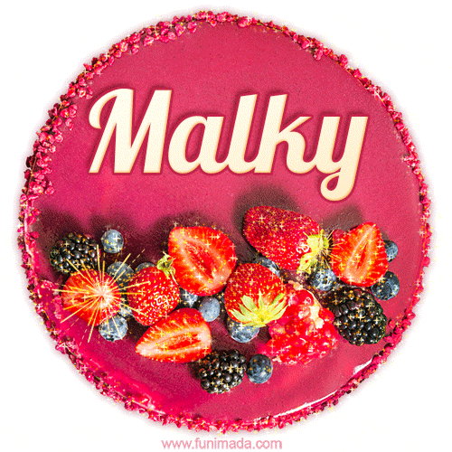 Happy Birthday Cake with Name Malky - Free Download