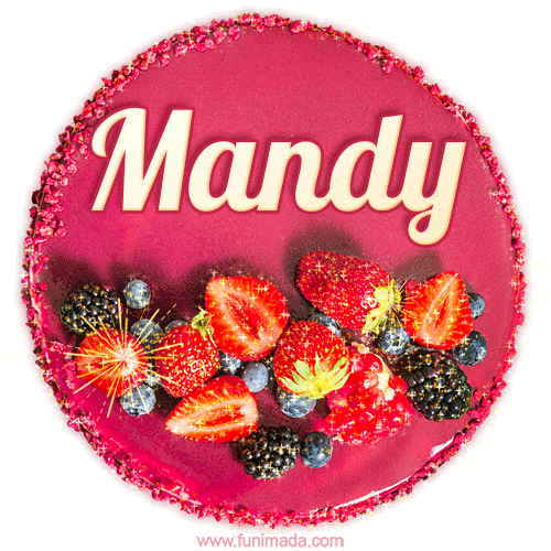 Happy Birthday Cake with Name Mandy - Free Download
