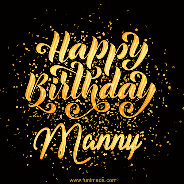 Happy Birthday Card for Manny - Download GIF and Send for Free