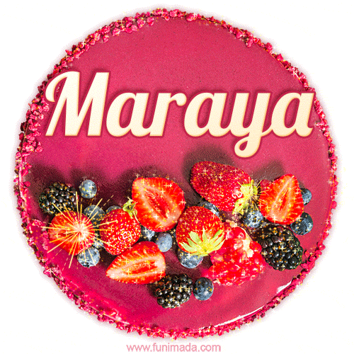 Happy Birthday Cake with Name Maraya - Free Download