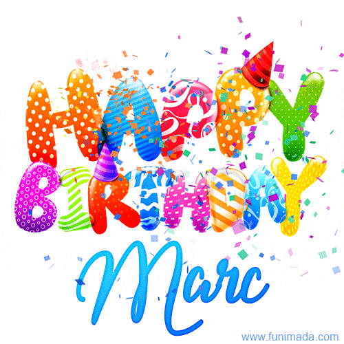 Happy Birthday Marc - Creative Personalized GIF With Name