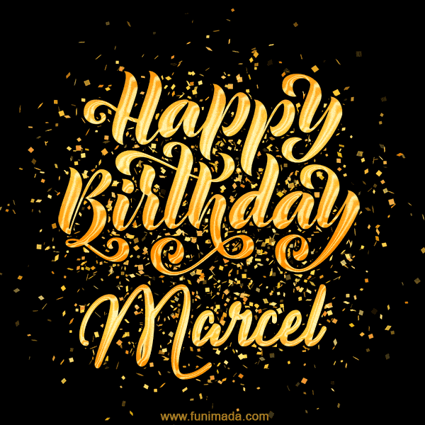 Happy Birthday Card for Marcel - Download GIF and Send for Free