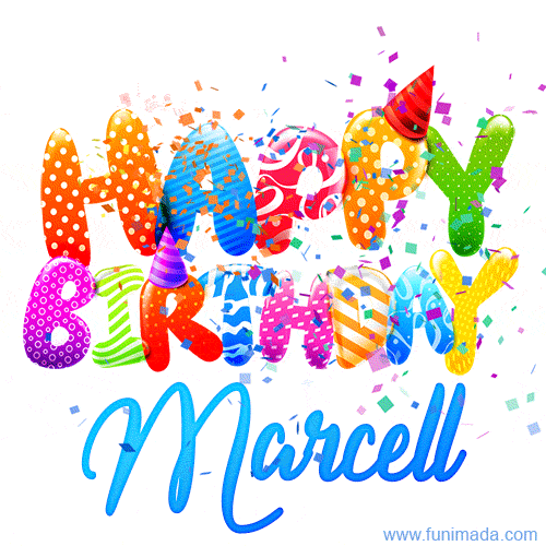 Happy Birthday Marcell - Creative Personalized GIF With Name