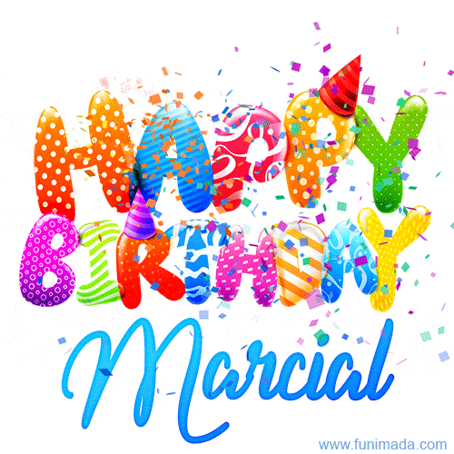 Happy Birthday Marcial - Creative Personalized GIF With Name