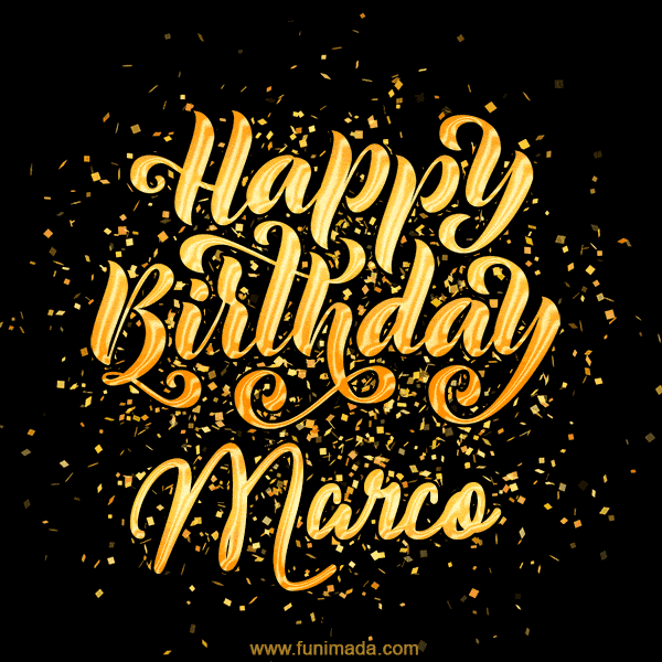 Happy Birthday Card for Marco - Download GIF and Send for Free