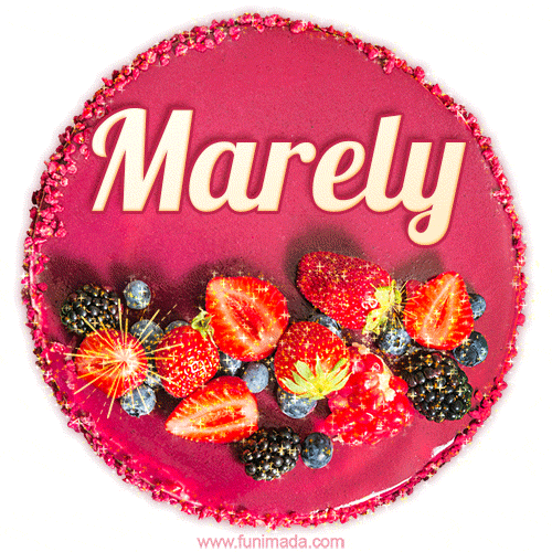 Happy Birthday Cake with Name Marely - Free Download