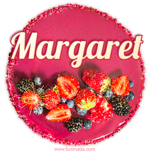 Happy Birthday Cake with Name Margaret - Free Download