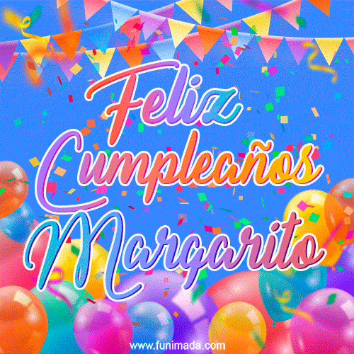 Feliz Cumpleaños Margarito (GIF)