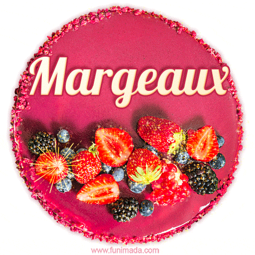 Happy Birthday Cake with Name Margeaux - Free Download