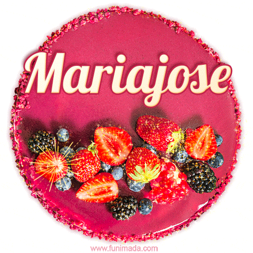 Happy Birthday Cake with Name Mariajose - Free Download
