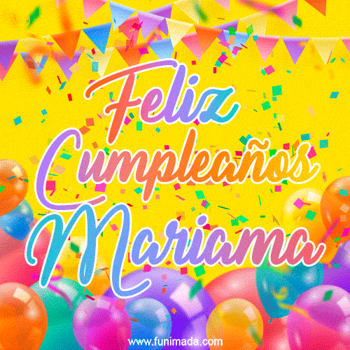 Feliz Cumpleaños Mariama (GIF)