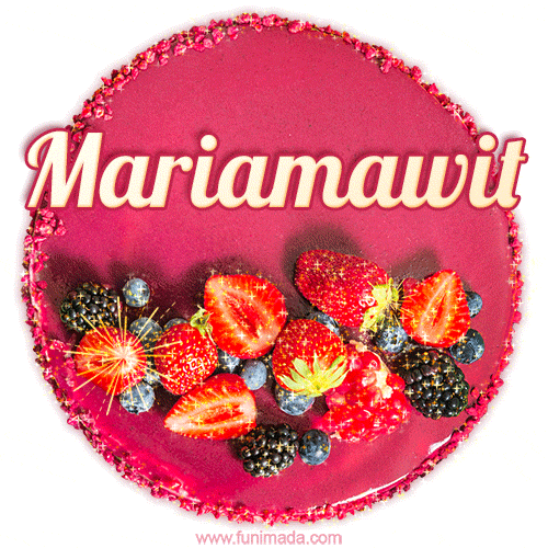 Happy Birthday Cake with Name Mariamawit - Free Download