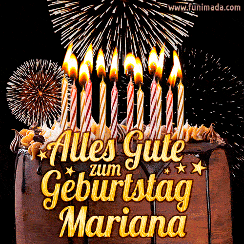 Alles Gute zum Geburtstag Mariana (GIF)