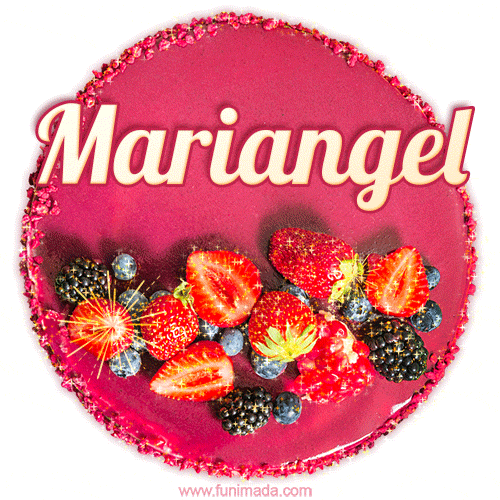 Happy Birthday Cake with Name Mariangel - Free Download