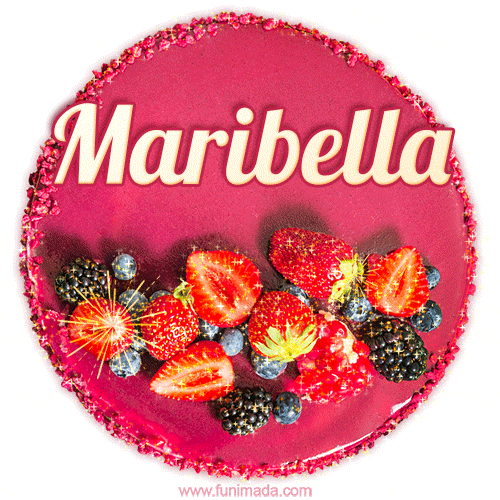 Happy Birthday Cake with Name Maribella - Free Download