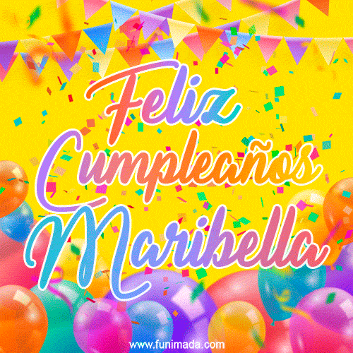 Feliz Cumpleaños Maribella (GIF)