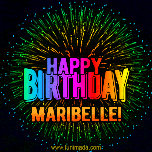 New Bursting with Colors Happy Birthday Maribelle GIF and Video with Music