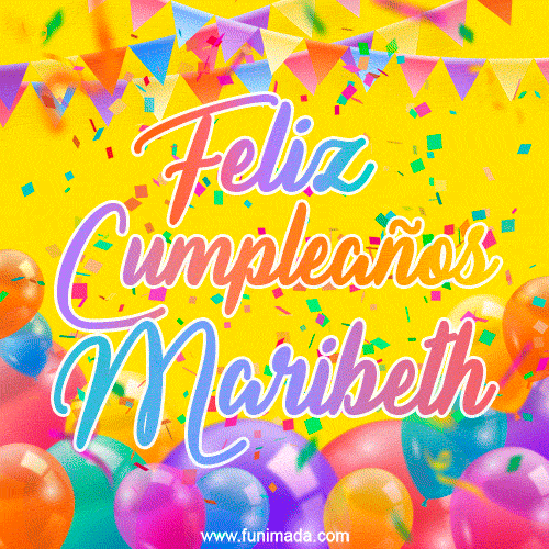 Feliz Cumpleaños Maribeth (GIF)
