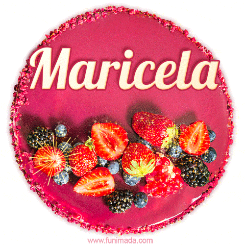 Happy Birthday Cake with Name Maricela - Free Download